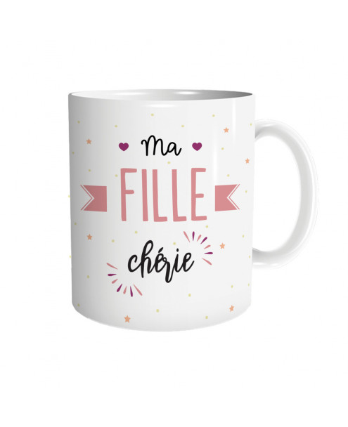 Mug Personnalisé Photo Ma fille chérie, 32 cl